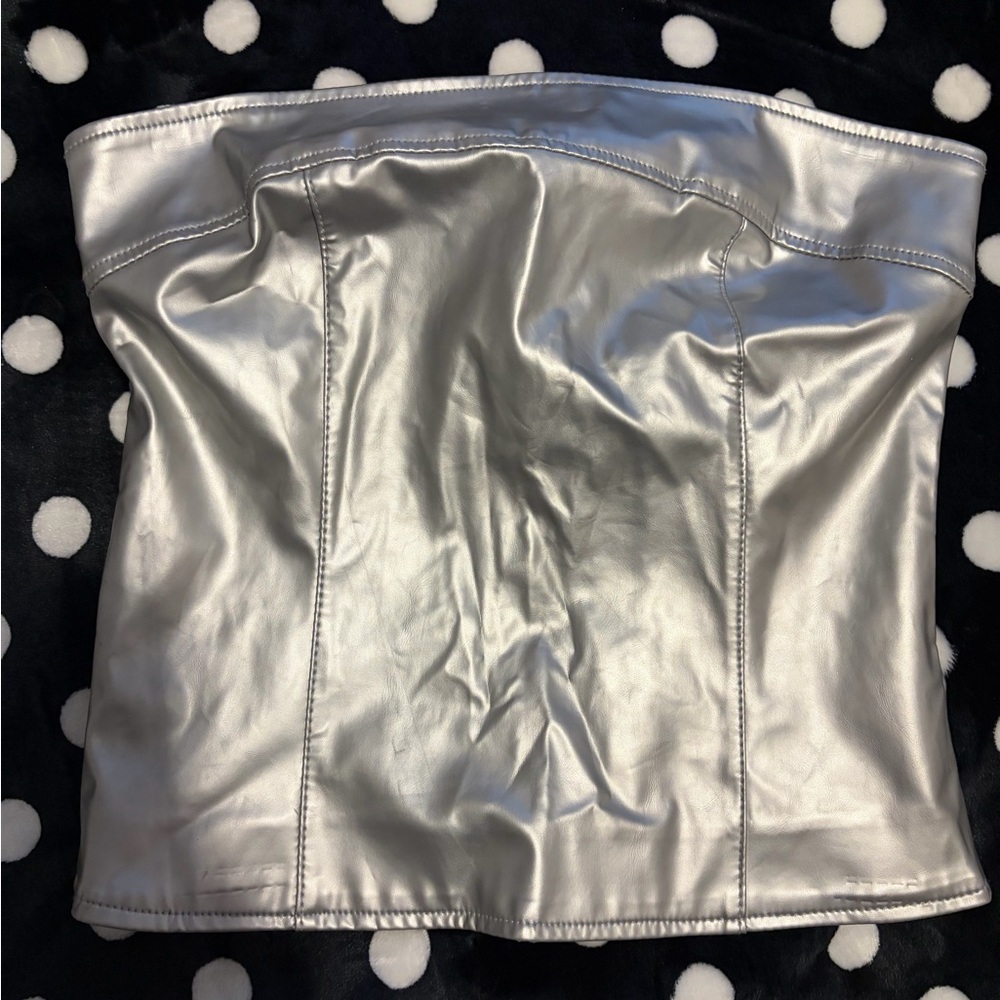 Silver Corset Top